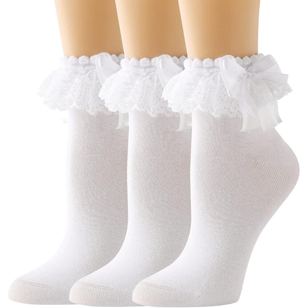 Lace Ruffle Frilly Socks Women Cotton Ankle Cute Versatile Gift